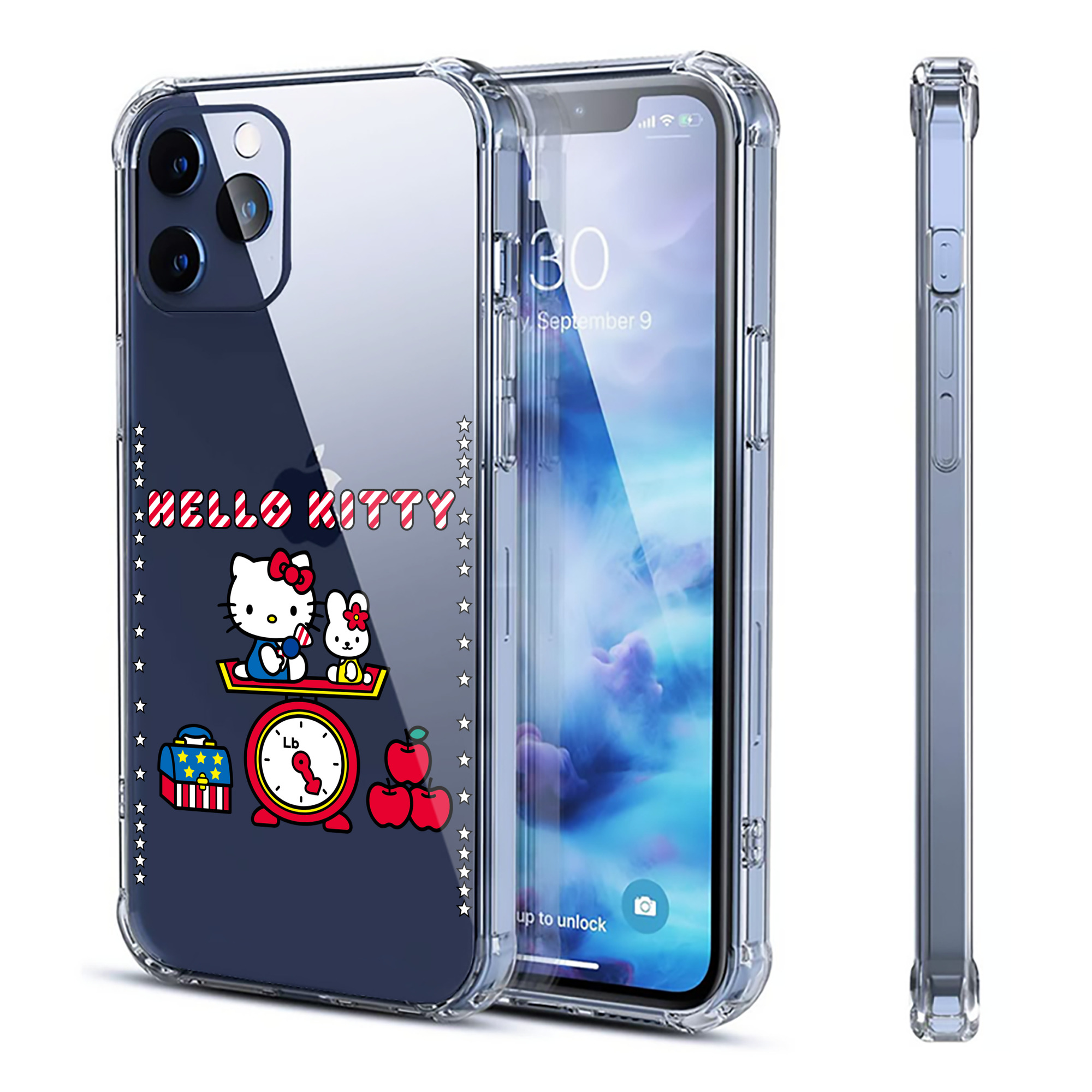 （画像用） Hello Kitty ハローキティ 【iPhone 12シリーズ対応】透明スマホケース（クリアソフトケース）